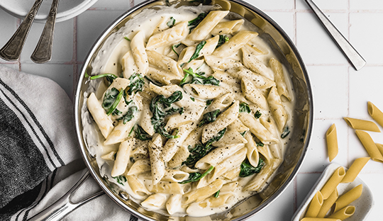 Pasta muy cremosa