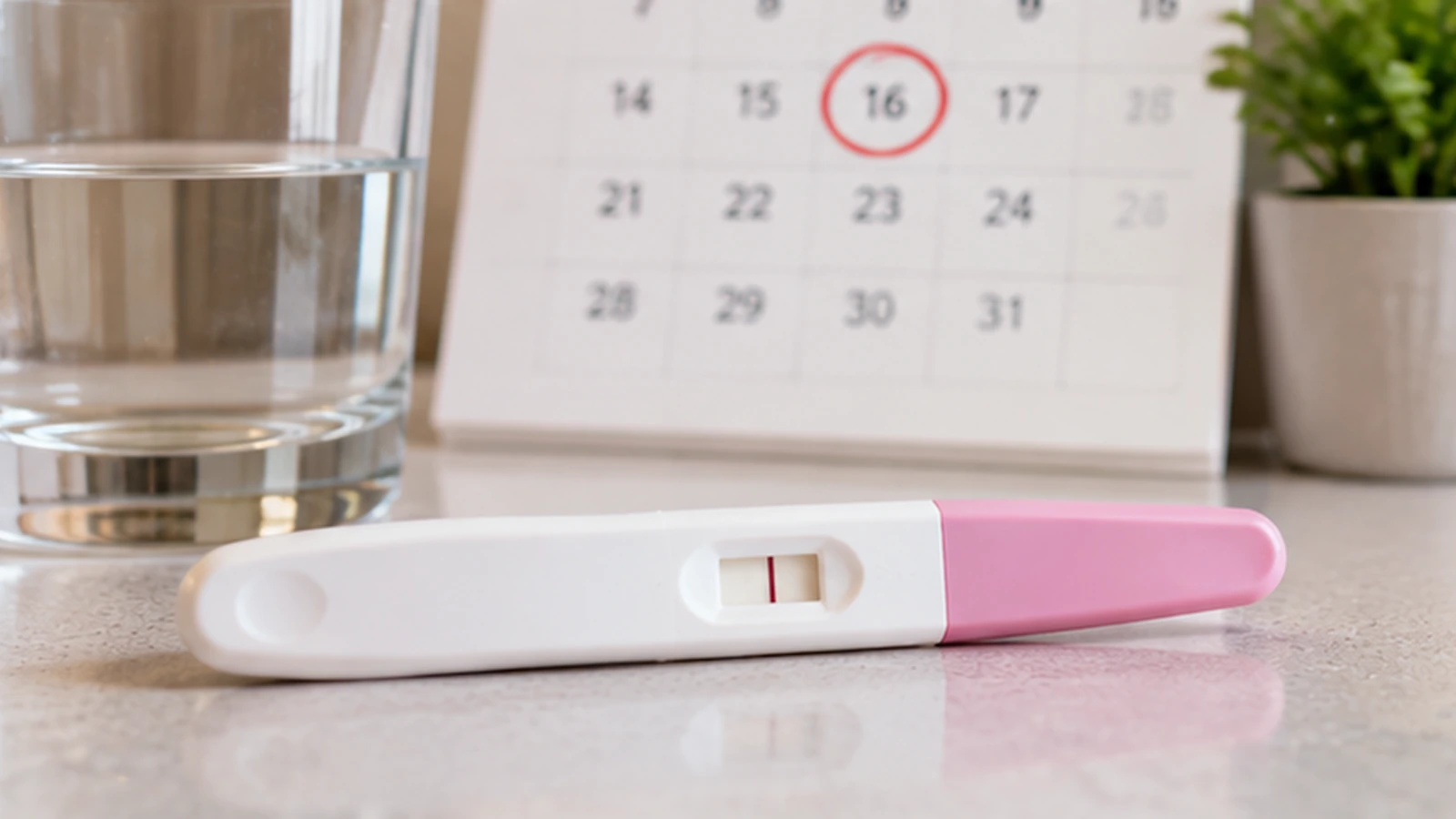 calendario y prueba de embarazo casera con falso positivo